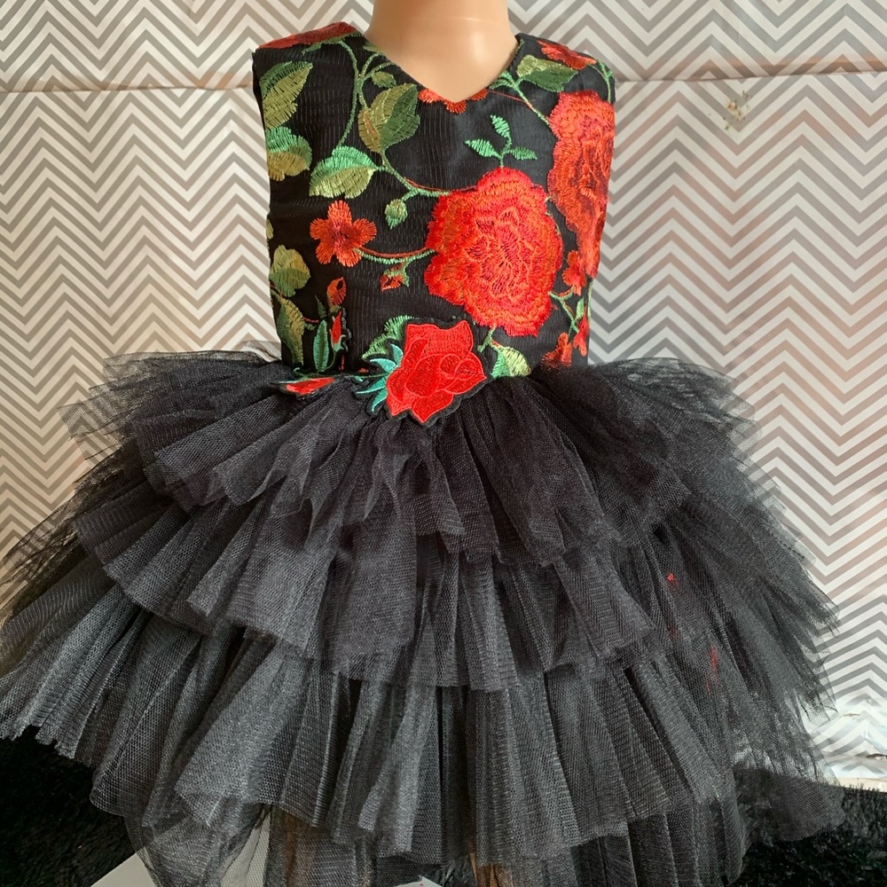 Night flower dress for toddler boutique brand